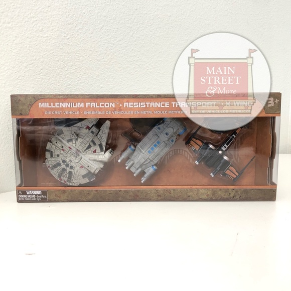 Disney Parks Millennium Falcon Resistance Transport X-Wing Die-Cast Vehicle Set - Picture 1 of 2